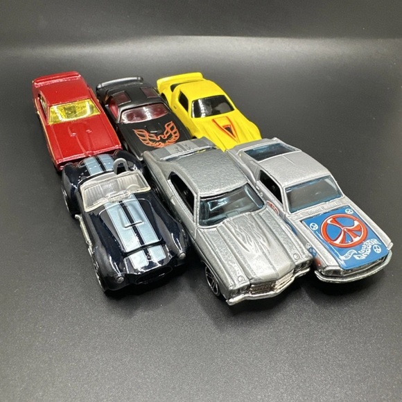 Hot Wheels Muscle Car Lot Of 6 1/64 Diecast Cars Shelby Chevy Pontiac Toys L14 - Picture 1 of 4